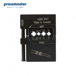Матрица Pressmaster 4300-3147 - для контактных Pin коннекторов: 0.14 - 1 мм² и 1.5 мм ² и 2.4 мм ² и 4 мм ²