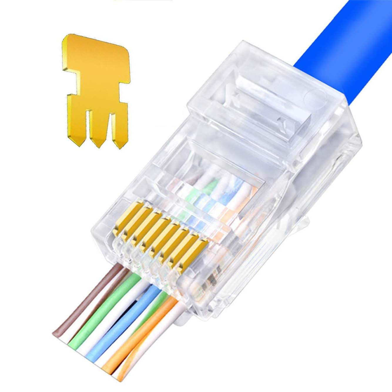 Сквозные коннекторы RJ45 (CAT5e), Jonard Tools (50 шт) купить в ...