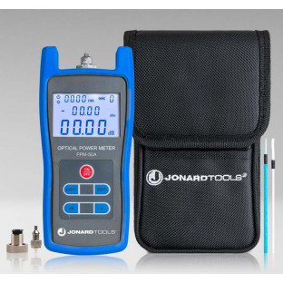 Jonard FPM-50 - Измеритель оптической мощности, InGaAs -50 +26 дБм, 850 - 1650 нм (8 длин волн) c адаптерами FC, SC, LC