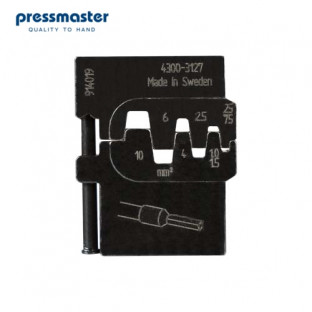 Матрица Pressmaster 4300-3127 - для втулочных наконечников 0.25 - 0.75 мм² и 1 - 1.5 мм² и 2.5 мм² и 4 мм² и 6 мм² и 10 мм²